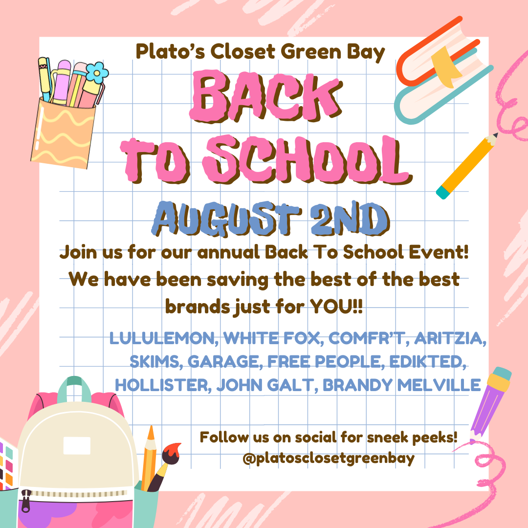 Back To School Event - August 2nd